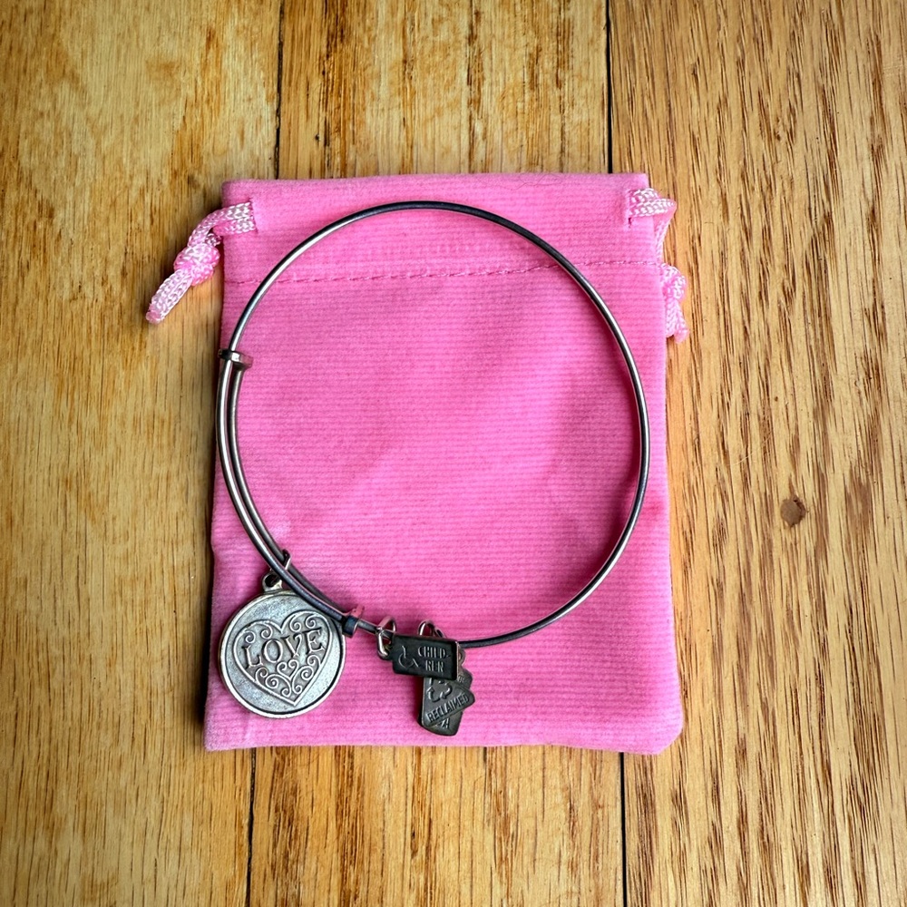 Alex and Ani Silver Love Charm Bracelet